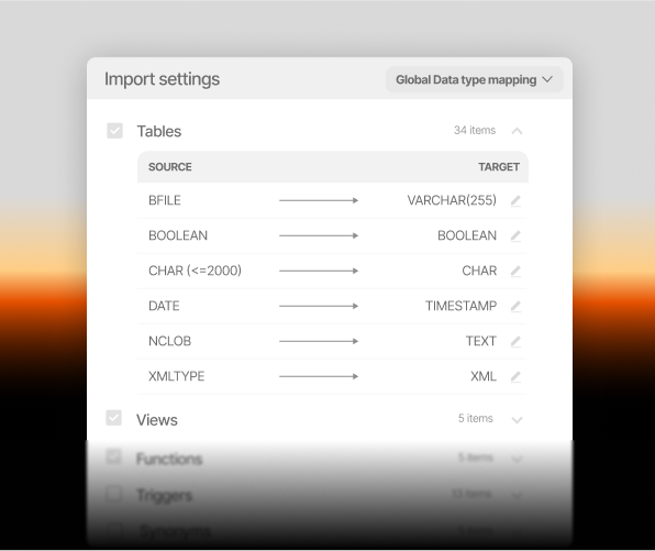 End-to-end migration management block